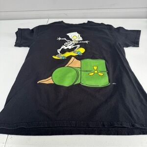 Black Graphic Women's Tee with Cartoon Design